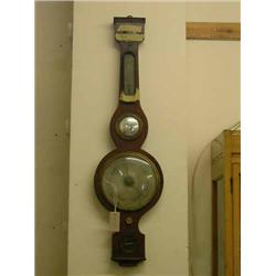 A Regency rosewood wheel barometer by Spiegelhalter, Exeter, H 92cms...