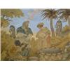 Image 1 : A George III silk embroidery, depicting a biblical scene, 35cms x 49cms...
