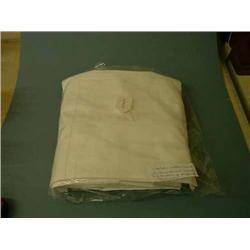 A hand-embroidered cotton double duvet cover and two matching pillowcases...