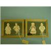 Image 1 : A pair of framed applique studies of Dutch children, 21.5cms x 16.5cms...