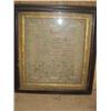 Image 1 : An 18th century sampler dated 1755 with The Lord's Prayer, (a.f.), 29cms x 25cms...