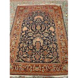 A blue ground Persian prayer rug, L 198cms W 137cms...