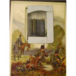 A Victorian photograph album with musical box mechanism...