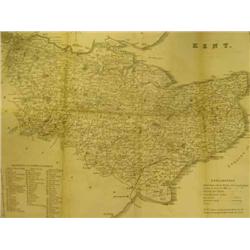 IRELAND - History of Kent, 1828-29, full calf, 4 vols (a.f)...