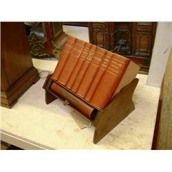 'The Reference Library' (9 vols), retailed by Asprey & Co, New Bond Street, in stand, H 18cms W 2...