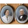 Image 1 : Krantz - a pair of miniature portraits on porcelain, oval, (one a.f.), 11cms x 9cms...