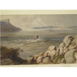 A Victorian School watercolour - sailing boats 19cms x 32cms...