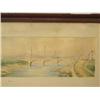 Image 1 : M. Irwin - Dublin landscape from the river - watercolour, signed, and another - beach scene, a pa...