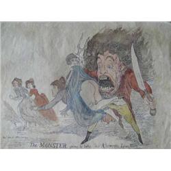 Rowlandson - six coloured lewd and erotic engravings....