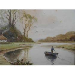 W. Hayes - a pair of river landscapes - watercolour, signed, 19cms x 24cms...
