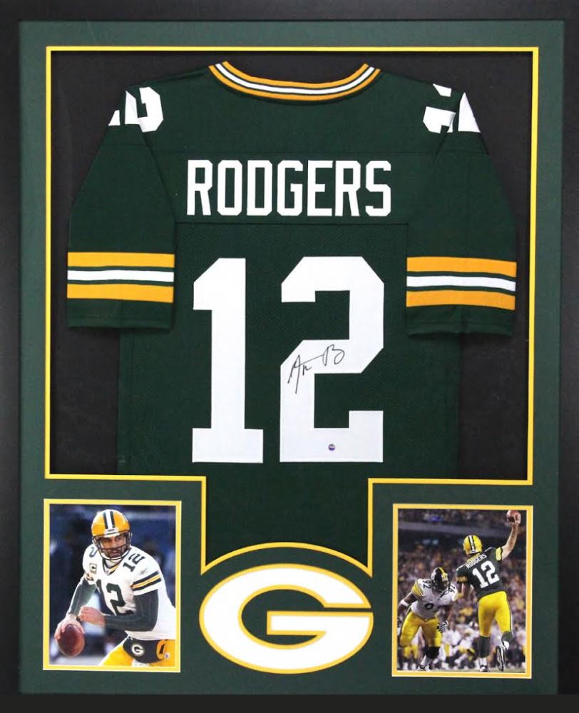 aaron rodgers framed jersey