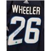 Image 2 : BLAKE WHEELER SIGNED JETS HOCKEY JERSEY W/ AJ SPORTSWORLD COA