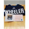 Image 4 : BLAKE WHEELER SIGNED JETS HOCKEY JERSEY W/ AJ SPORTSWORLD COA