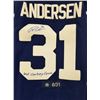Image 2 : FREDERICK ANDERSEN SIGNED TORONTO ARENAS THROWBACK HOCKEY JERSEY W/ COA