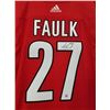 Image 2 : JUSTIN FAULK AUTOGRAPHED HURRICANES HOCKEY JERSEY W. AJ SPORTSWORLD COA