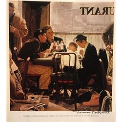 The Magic Football - Norman Rockwell Lithograph