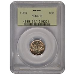 1923 Mercury Dime Coin PCGS 64FB