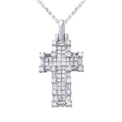 14KT White Gold 1.21ctw Diamond Pendant with Chain