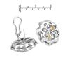 Image 2 : 14KT White Gold 10.92ctw Multi Color Sapphire and Diamond Earrings