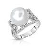 Image 1 : 14KT White Gold 11.09ct Pearl and Diamond Ring