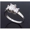 Image 2 : 14K White Gold 0.96ctw Diamond Ring