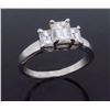 Image 3 : 14K White Gold 0.96ctw Diamond Ring