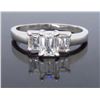 Image 4 : 14K White Gold 0.96ctw Diamond Ring