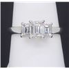 Image 9 : 14K White Gold 0.96ctw Diamond Ring