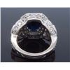 Image 5 : 14KT White Gold Blue Sapphire and Diamond Ring