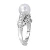 Image 2 : 18KT White Gold 8.30ct Pearl and Diamond Ring