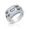 Image 1 : 14KT White Gold 2.32ct Turquoise and Diamond Ring