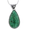 Image 1 : Sterling Silver 75.70ct Ruby Zoisite Pendant with Chain