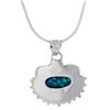 Image 2 : Sterling Silver 0.80ctw Turquoise Pendant with Chain
