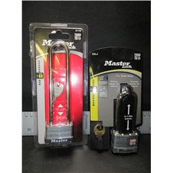 2 New Master Locks / 2 - 1/2 inch & 5 - 3/8 inch