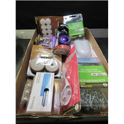 Flat full of Hardware / master lock - chain - felt pads - wall anchors and more