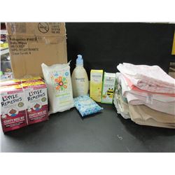 Huge New Bundle of BABY Items / case of baby wipes / towels,blankets