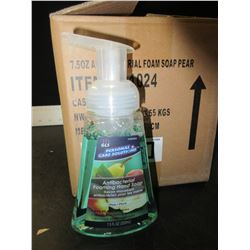 New Case of 12 Antibacterial Foaming Pump Hand Soap / 7.5 fl oz/PEAR