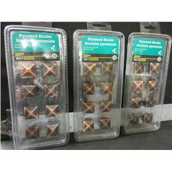 3 packs of New Knobs 10 per pack / Oil Rubbed Bronze / 30 in total