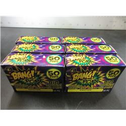 Lot of 6 packs of BANG POPS 50 per pack / toss em big Bang
