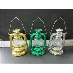 Lot of 3 New LED Lanterns / small 6 inch with Batteries