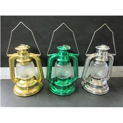 Lot of 3 New LED Lanterns / small 6 inch with Batteries