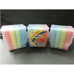 Lot of 3 Packs New Jumbo Sidewalk Chalk 12 pieces per pack