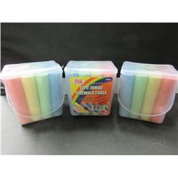 Lot of 3 Packs New Jumbo Sidewalk Chalk 12 pieces per pack
