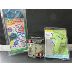 New Stamper kit / Mini Glue gun / Baby Ben Loud Bell Alarm Clock