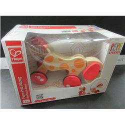 Childrens 12 m + wood pull along toy dog / made in Germany