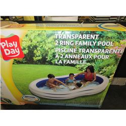 Transparent 2 ring Family Pool / 100 x 58 inch