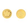 Image 2 : COINS:  [2] Canadian Gold Maple Leaf twenty dollar 1/2 ounce (.9999 fine) gold coins;  [assorted dat