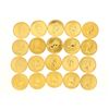 Image 1 : COINS:  [20]  Canadian Gold Maple Leaf fifty dollar 1 ounce (.999) fine gold coins;  [assorted dates