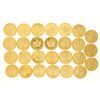 Image 2 : COINS:  [27]  Canadian Gold Maple Leaf fifty dollar 1 ounce (.999) fine gold coins;  [assorted dates