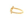 Image 2 : RING:  [1] 18 karat rose gold Entrelaces ring by Cartier set with 30 round diamonds, approx. 0.30 ca